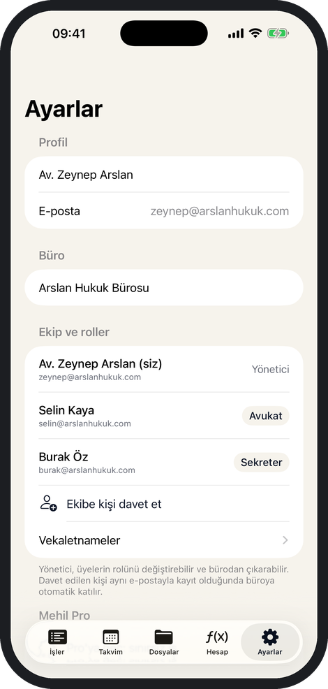 Büro ve ekip